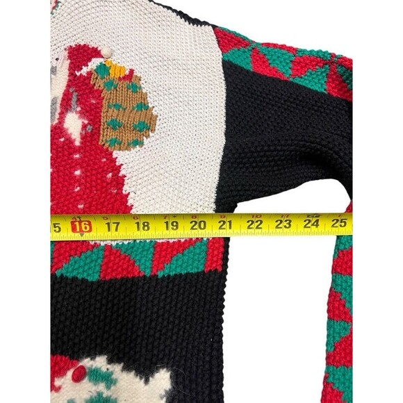 Elite Petite Faux Pearl Button Up Ugly Christmas Sweater Cardigan Womens Large - Picture 6 of 6